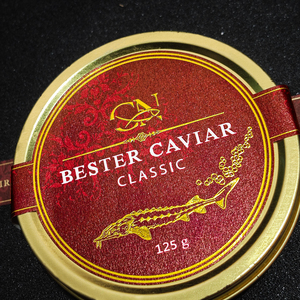 Étiquettes personnalisées en papier artistique holographique rouge durable avec dorure à chaud pour l'emballage du caviar, des aliments pour animaux et des collations - Product Image 5