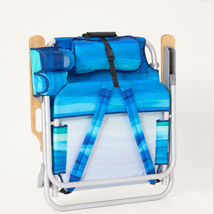 Chaise de plage pliable légère et portable, siège bas en aluminium, avec sangle de transport pour les voyages et les pique-niques - Product Image 3