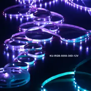 Kingunion الإضاءة أفضل إضاءة خلفية للتلفاز الديكور شرائط SMD 5050 DC 12V الجهد المنخفض 5 متر RGB LED قطاع أضواء