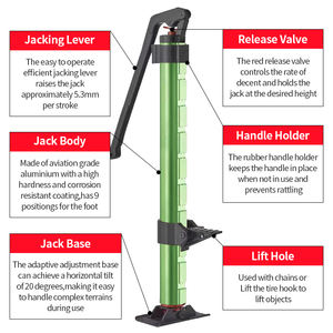 Cric hydraulique Wildfront <span class=keywords><strong>pour</strong></span> le sauvetage hors route, <span class=keywords><strong>pour</strong></span> le levage d'urgence dans les garages, les remorques, les accessoires de camping - Product Image 2