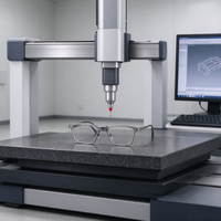 Fabrication sur mesure de montures de lunettes intelligentes en titane AI par usinage CNC 5 axes, montures optiques, pièces métalliques légères OEM