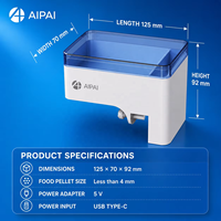 AIPAI NUEVO Alimentador Automático de Peces A+ con Abrazadera Ajustable, Temporizador Programable, Control por APP Inteligente, Protección Contra la Humedad y Contra Atascos