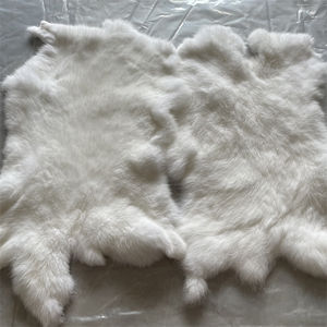 良質100%本物のなめしウサギの毛皮 - Product Image 1