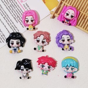 Colgantes de resina de chica mágica con base plana para pegamento cremoso, accesorio DIY para fundas de teléfono, figura femenina de fantasía, material para manualidades - Product Image 3