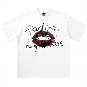 Camiseta Gráfica I'm A Nightmare, Estilo Urbano Oversize Y2K, para Niños, Manga Corta, Cuello Redondo, 100% Algodón, Jersey Estampado - Product Image 1