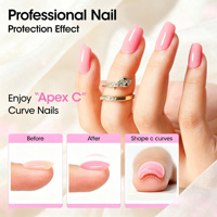 Gel Constructor de Uñas OEM ODM, No Fluido, Sin HEMA ni TPO, Sin Calor, Textura Cremosa, Apex Building, Rosa Nude, Removible, Profesional