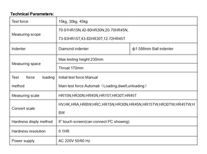HST-HSR45T Touchscreen-Oberflächenhärteprüfer nach Rockwell mit elektrischer Belastungsverbindung und großer Datenprozessierung für das Labor - Product Image 5