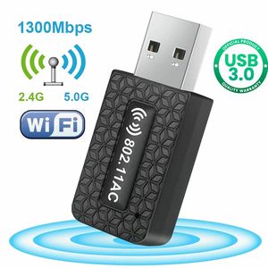 Adaptador USB WiFi <span class=keywords><strong>Mini</strong></span> de Doble Banda de 1200 Mbps, Tarjeta de Red Inalámbrica de Doble Banda de 2.4 GHz y 5 GHz, Dongle con Antena AC1200, Adaptador AC1200mbps - Product Image 3
