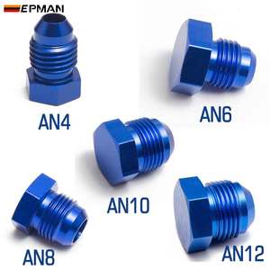 EPMAN Adaptador de Conexión Macho con Tapón de Aluminio Hexagonal Azul de 4AN 6AN 8AN 10AN 12AN - Product Image 3