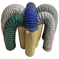 Tuyau d'évacuation télescopique MUTRI en bâche triple protection, flexible, renforcé par spirale en fil d'acier, ignifuge