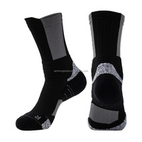 Chaussettes de sport de basket-ball avec logo personnalisé Elite pour hommes vente en gros de chaussettes de gymnastique avec bas de serviette de compression pour équipage
