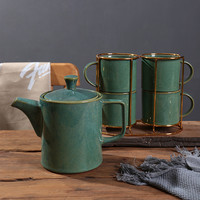 Cadeau nordique personnalisé tasse à cappuccino thé latte pour couple célèbre tasse à café en céramique verte