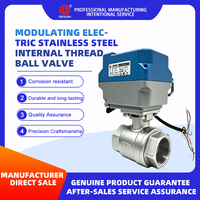 Vanne à boisseau sphérique électrique modulante 4-20 mA en acier inoxydable 316L DN8-DN50 pour systèmes de contrôle d'eau, d'huile et de gaz