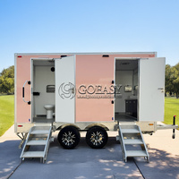 Toilettes mobiles de luxe écologiques Goeasy, sur mesure, australiennes, à deux cabines, avec panneaux sandwich