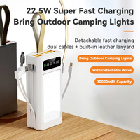 Kit de batterie Li-polymère PVC haute capacité 22,5 W avec charge rapide, câble détachable et lampe d'éclairage extérieur