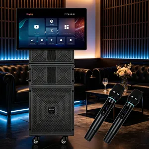 Machine de <span class=keywords><strong>karaoké</strong></span> professionnelle d'extérieur 12 pouces 100W avec écran tactile 21,5 pouces pour affichage des paroles, système audio BT pour fêtes et KTV - Product Image 4