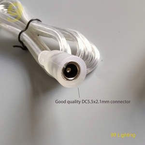 Accesorios de Neón, Conector Hembra de Cobre Transparente de 2 m, 2x0,5 mm, 20 AWG, DC 5,5 x 2,1 para Letreros de Neón LED - Product Image 2