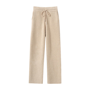 <span class=keywords><strong>Pantaloni</strong></span> Invernali Siping a Vita Alta, Spessi, Dritti, Lunghi, in Cashmere Lavorato a Maglia, 100% Puro Cashmere Vintage per <span class=keywords><strong>Donna</strong></span> - Product Image 5