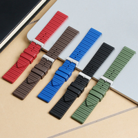 Bracelet de montre de luxe en caoutchouc FKM Tropical 20mm 22mm 24mm Bracelets de montre en caoutchouc fluoré Bracelets de montre de plongée