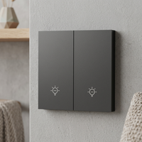 Interrupteur intelligent LAPU noir, blanc, gris, or, neutre, Live Tuya Zigbee, 2 gangues, type bouton, compatible avec la maison intelligente