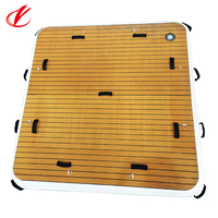 Tapis de quai flottant gonflable, plate-forme de natation gonflable de 10 pieds/8 pieds avec Surface antidérapante, PVC de 6 pouces/8 pouces d'épaisseur