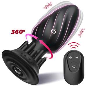 Jouets sexuels anaux pour adultes à rotation 360°, 100% imperméables en ABS+silicone, masseur de prostate à 10 fonctions et vibrateur pour hommes - Product Image 1