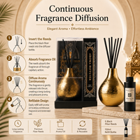 Diffuseur de parfum d'ambiance en or de style moyen-oriental