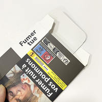 Boîtes personnalisées en papier couché brillant ou mat pour emballage de cigarettes, type tuck-in, couleur au choix