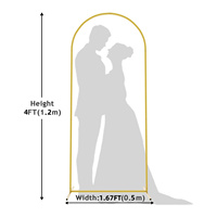 Arche de mariage en fer doré, support de toile de fond pour ballons, fleurs, décoration d'événements et de fêtes d'anniversaire