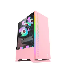 2022 pembe Pc kasa Rgb Pc kasa Atx oyun Pc kasa masaüstü akrilik bilgisayar kasası dolabı