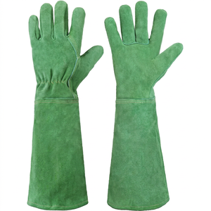 Leather Gardening <b>Gloves</b>, Thorn Proof <b>Long</b> Gauntlet Heavy Duty Garden <b>Gloves</b>, Elbow Length Rose Pruning Weeding Yard <b>Glove</b> - Product Image 1