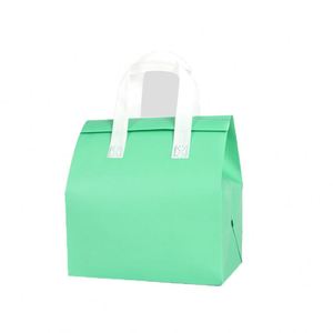 Custom Disposable Non-Woven Biodegradable Insulation Cooler Bag for Restaurant Takeaway Food Delivery-Salad Snack Bread Sandwich - Product Image 1