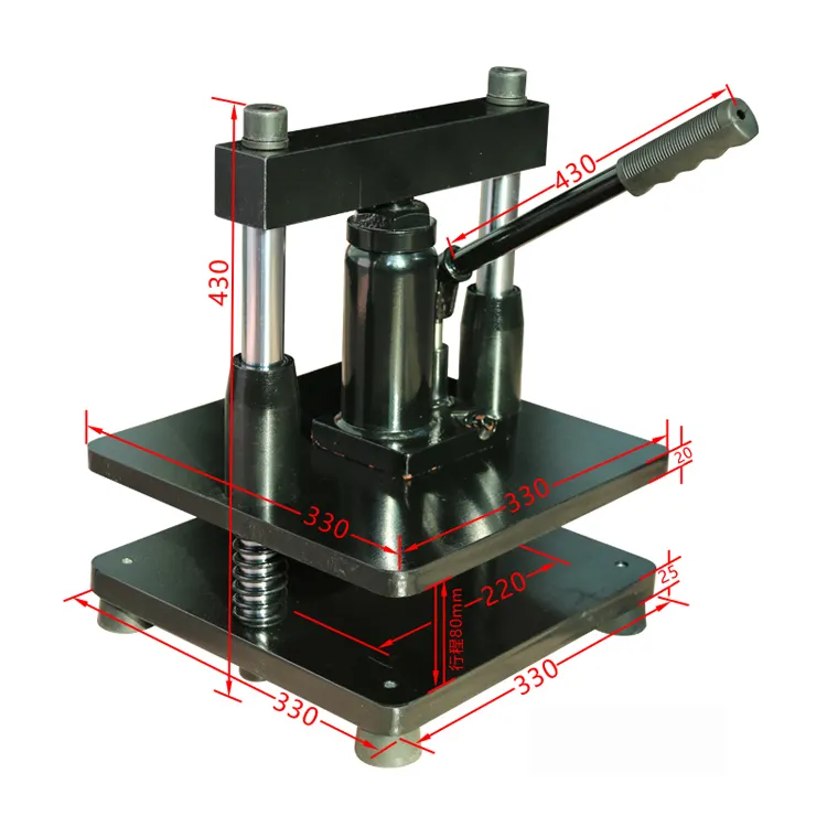 Echte manuelle Stanz maschine Klein druck Stanzen Probe Schneide maschine Schneiden Leder Stanz maschine Bild