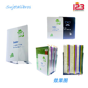 Set di 10 metallo portatile regolabile libreria sinistra e destra Tablet fermalibri 1 Set di 2 pezzi porta libri