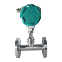 Digital Thermal Gas Air Mass Flow Meter Stainless Steel Flange Connectivity High Accuracy (+/-1.5%) IP65 Protection LCD Display