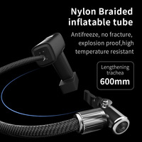 Pompe à air portable intelligente haute puissance 12V 100W sans fil pour voiture avec indicateur de puissance pour cylindres gonflables, véhicules électriques et usage domestique