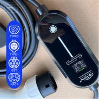 Nouveau chargeur de voiture électrique portable à domicile, type 2, type 1, GBT, NACS, niveau 2, prise EV, AC 3,5 kW, 16 A, 220 V, charge rapide