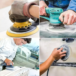25pcs-set 30sets-carton 150mm 40/60 discos de lijado de grano 7 agujeros SATC papel de <span class=keywords><strong>lija</strong></span> Orbital almohadillas de gancho y bucle mejor <span class=keywords><strong>precio</strong></span> - Product Image 4