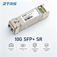 Transceiver Optik 10G SFP+ SR 850nm MMF Duplex LC Modul VCSEL untuk Pusat Data Jarak Pendek