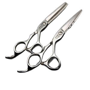 กรรไกรตัดผมมืออาชีพ 30 ฟัน สำหรับคนถนัดขวา สแตนเลสสตีล แบบแบน สำหรับตัดผม สีเงิน จางเจียกัง - Product Image 5