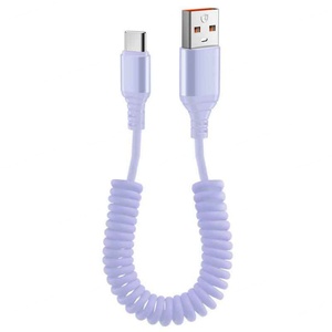 Cable de Carga de Datos para Teléfono de Alta Calidad de 66 W, 1.8 m, USB a Tipo C, Carga Rápida, Retráctil, para Uso en Automóviles - Product Image 5