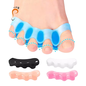 Jari kaki tumpang tindih pemisah kaki Carder Gel pemisah nyaman empat lubang lima lubang bantalan klip penjaga ibu jari Hallux Valgus korektor - Product Image 1