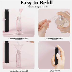 Hot bán 10ml Twist Up ABS Mini Nước hoa bơm lại chai màu đen và trắng du lịch nước hoa atomizer cho các bên, quà tặng, ngày - Product Image 5