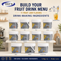 Ready to Use Fruit Jam 1.3kgx6 Carton 10 Flavors No Cooking Required for Fast Paced Bakeries and Cafes