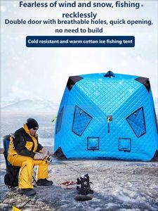 Carpa de Invierno para Pesca en Hielo y Camping - Oxford de Doble Capa, Impermeable, Resistente al Viento, Refugio para las Cuatro Estaciones, Apertura Automática Rápida, Protección UV - Product Image 3