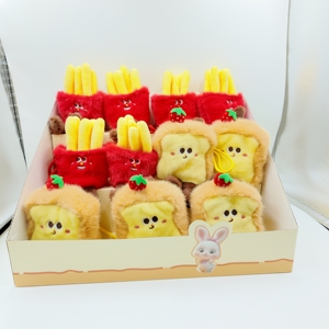 Série de jouets en peluche alimentaires réalistes avec rembourrage en coton PP, hamburger, pizza, sandwich, coffret <span class=keywords><strong>cadeau</strong></span> personnalisé pour la vente au détail en supermarché - Product Image 1