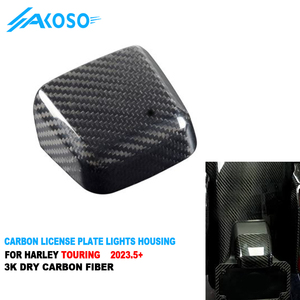 Cache de protection pour feux de plaque d'immatriculation arrière en fibre de carbone sèche 3K véritable AKOSO pour modèles <span class=keywords><strong>Harley</strong></span> Davidson CVO / ST Touring <span class=keywords><strong>2023</strong></span> et ultérieurs - Product Image 1