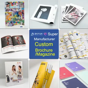 Folleto A4/A5 profesional personalizado del fabricante original, catálogo de alta calidad compensado, folletos, publicaciones de revistas comerciales