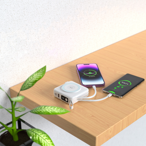 Tenchen Multifunción PD 20W Pared inalámbrica y cables integrados Banco de energía de carga para iPHONE <span class=keywords><strong>Airpods</strong></span> Auricular - Product Image 2