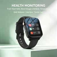 Montre connectée GS19 avec alerte SOS et détection de chute, étanche IPX7, moniteur de bien-être, fréquence cardiaque et oxygène sanguin